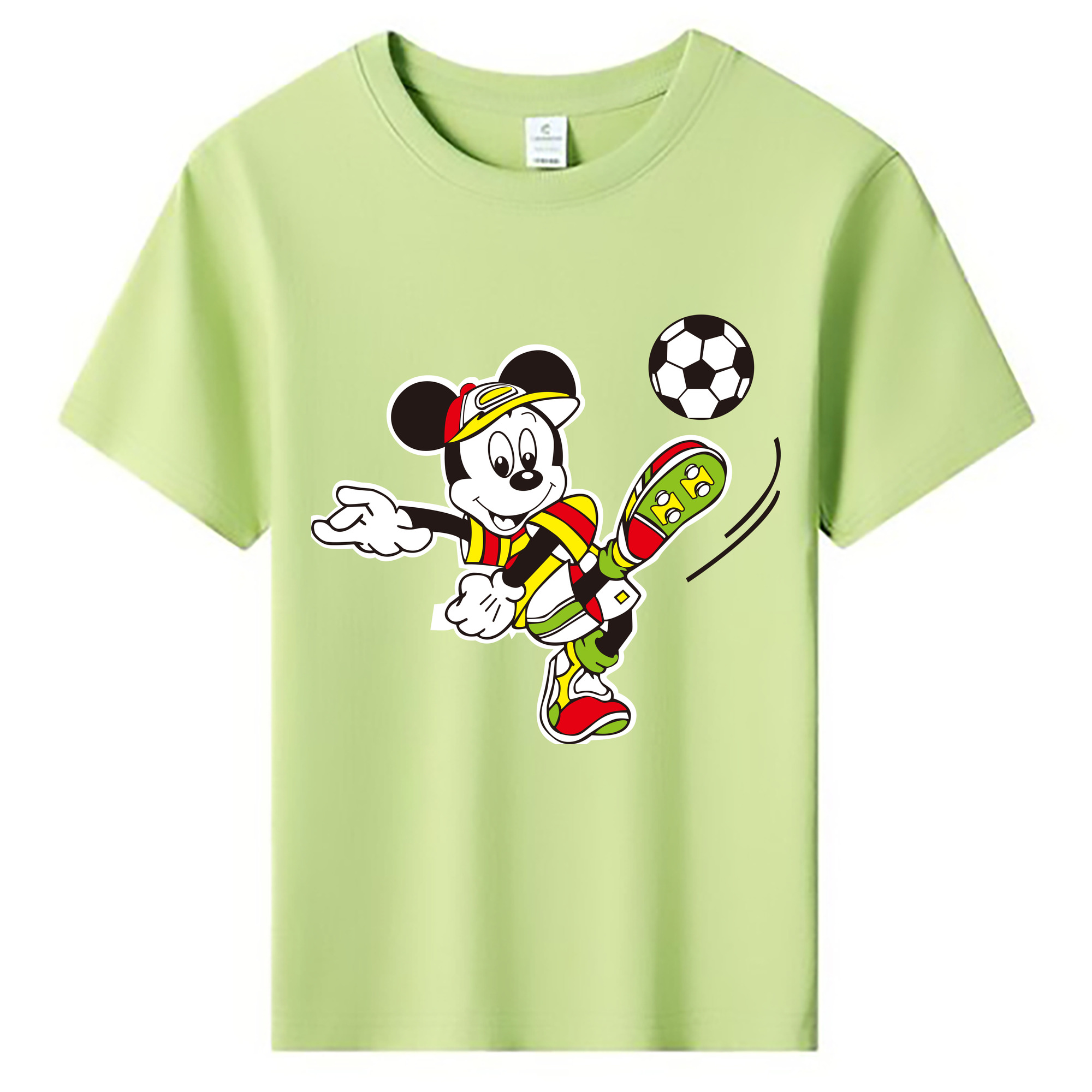 ミッキーマウス Mickey Mouse 綿100％キッズTシャツ（フロントプリント）